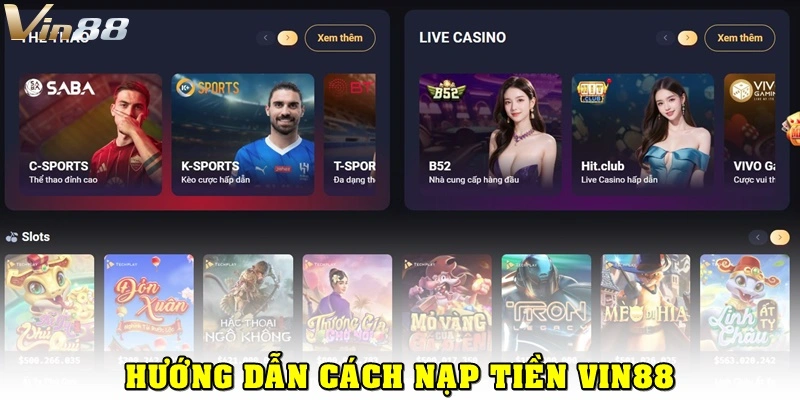 Nạp tiền Vin88 qua tiền ảo